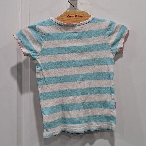 Carter's mermaid blue striped pajamas PJ set girls size 5 - Picture 3 of 7